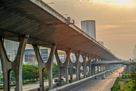 confusing highway Interchange with overpass at thailand