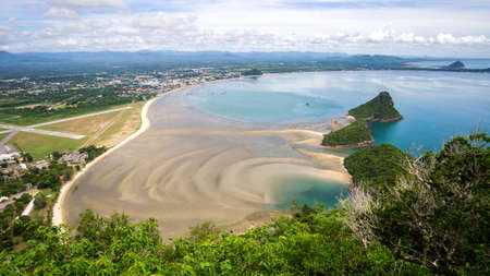 Top View seascape  beach at Prachuab Khirikhan povince , landscape Thailandの写真素材