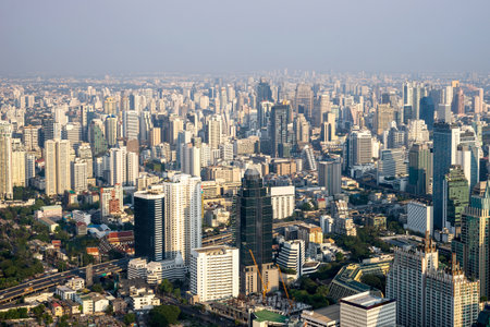 cityscape of bangkok city skyline , landscape Thailand