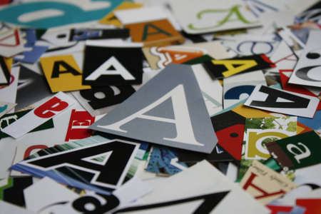 Text  A-Z Background Paper Front Design ABC Colorの写真素材