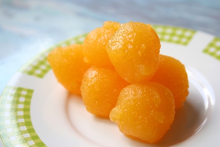 Traditional Thai dessert in the ceramic bowlの写真素材