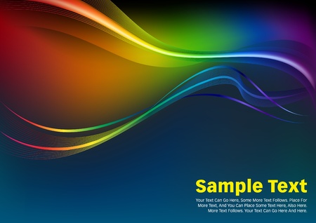 Abstract background with colorful waves  Colorful Waves and Lines Vector Background のイラスト素材
