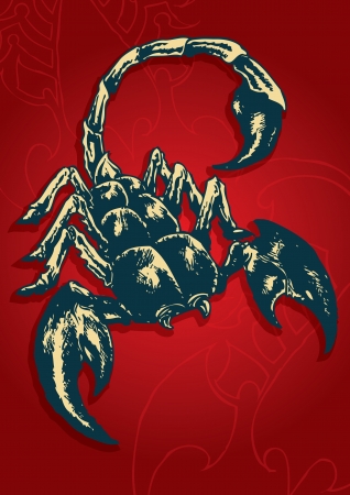 Abstract Vector Illustration of Scorpion  Scorpion Zodiac のイラスト素材