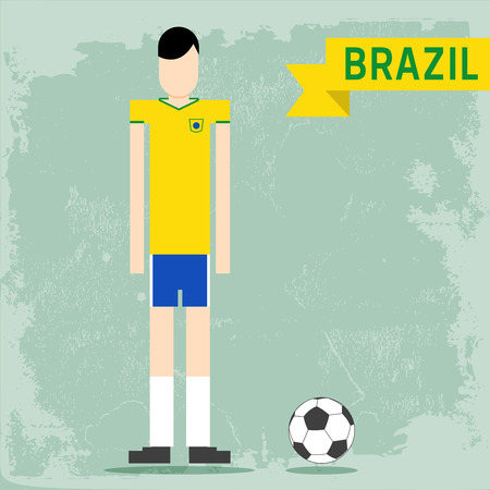 Brazil Uniform  Brazil soccer team uniform  Brazil national football team のイラスト素材