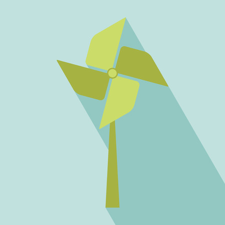 Wind Turbine Icon  All in a single layer  Vector illustration  Elements for design  Eco Conceptのイラスト素材