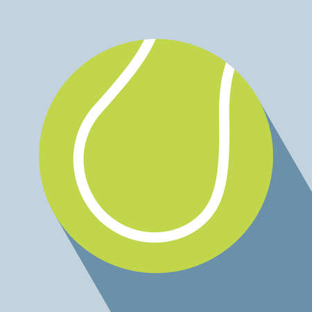 Tennis Ball Icon. Vector illustration. Elements for design. Tennis Ball Icon on blue background.のイラスト素材