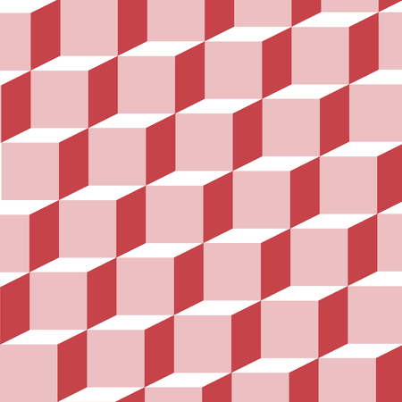 Vector seamless pattern. Vector illustration. Red Abstract Pattern. Triangle and Square pattern in red and white colors. Vintage pattern. Retro pattern.のイラスト素材