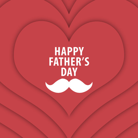 Happy fathers day card vintage retro type font. Happy fathers day with Long Shadow. All in a single layer. Vector illustration. Elements for design.のイラスト素材