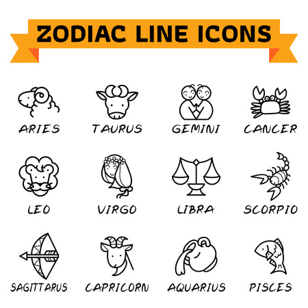 Zodiac signs iconのイラスト素材