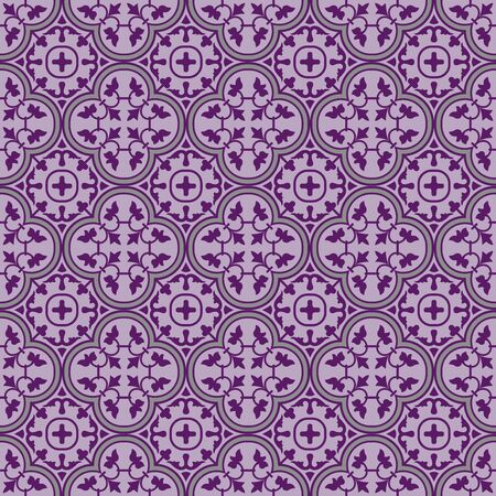 Seamless Vintage Background. Abstract seamless ornamental vector pattern for fabric. A beautiful vintage pattern design. Vector Illustration. All in a single layer. Elements for design.のイラスト素材