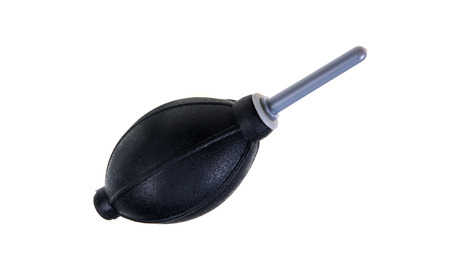Silicone super giant blower for camera and lenses - Rubber Air Blower Pump Dust Cleaner for Camera isolated on white backgroundの写真素材