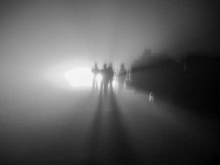 fog in the cityの写真素材