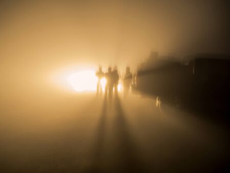 fog in the cityの写真素材