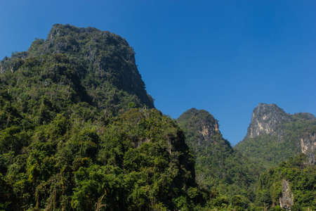 Green mountains in Chiangdow at Chiangmai,Thailand の写真素材