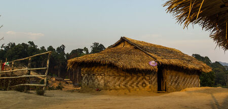 Hilltribe village, Shan State, Myanmar  Burma  の写真素材