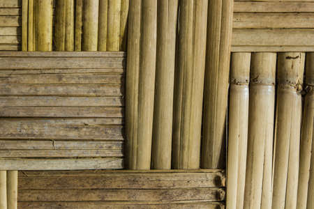 brown woven bamboo close up textureの写真素材