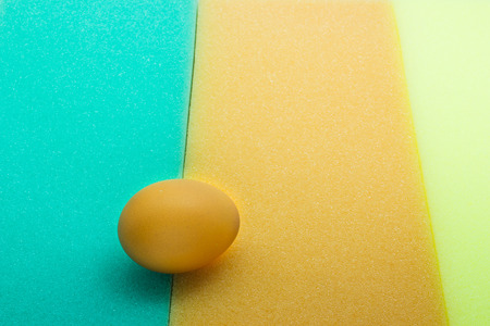 Eggs on spongeの写真素材