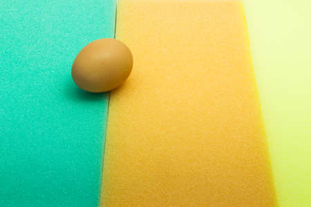 Eggs on spongeの写真素材