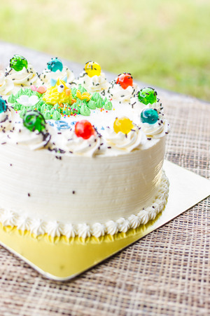 Wonderful birthday cakeの写真素材