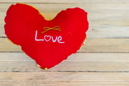 heart on wood.