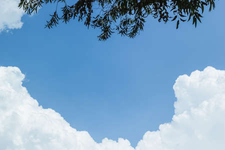 blue sky with cloudの写真素材