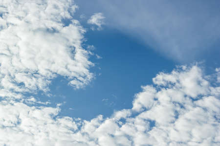 blue sky with cloudsの写真素材