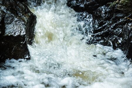 Nice waterfall in sunny dayの写真素材