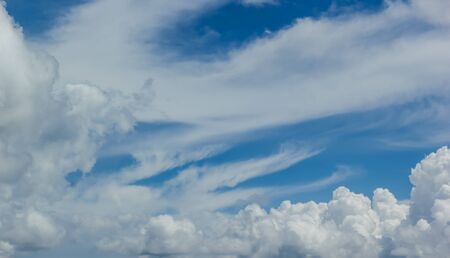 Blue sky with white cloudsの写真素材