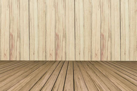 Old wood brown room interior. Wooden backgroundの写真素材
