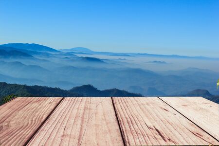 blue color of mountains during sunset ,Chiang Mai , Thailandの写真素材