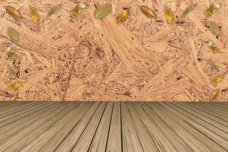 Old wood brown room interior. Wooden backgroundの写真素材