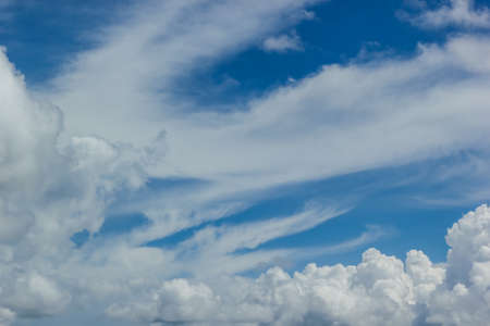 blue sky with cloudsの写真素材