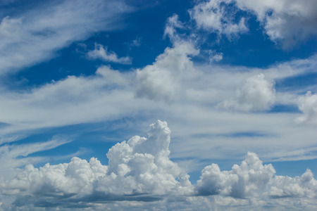blue sky with cloudsの写真素材
