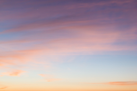 Fantastic soft white clouds against blue skyの写真素材