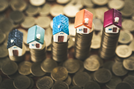 Saving money concept, growing business, The concept of financial savings to buy a house.の写真素材