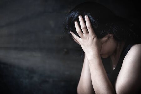 Stop Sexual abuse Concept, stop violence against Women, international women's dayの写真素材