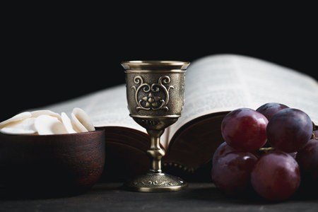 Concept of Eucharist or holy communion of Christianity. Eucharist is sacrament instituted by Jesus....