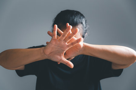 Stop Violence against Women Concept, International Women's Day, International Day for the Elimination of Violence against Women 25 November. Stop Sexual Harassment against Female.の写真素材