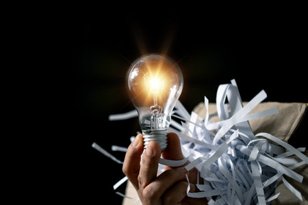 Eco-Friendly Green Energy Concept: Saving the Planet with Creative Bulb Recycling and Innovation....