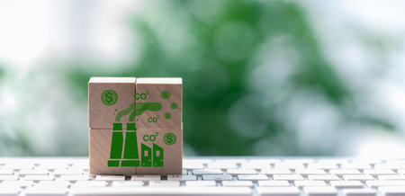 Carbon tax and emissions trading systems are designed to price CO2 emissions, allowing companies to purchase credits to offset carbon output and market-driven approach to mitigating climate change.の写真素材
