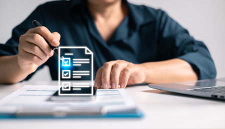 Approved certificate serves as guarantee of quality in business, ensuring client satisfaction and success with each document check. approved, check, quality, business, approval, certificate, documentの写真素材
