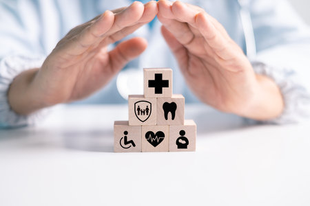 Health insurance provides coverage for medical service, ensuring access to health care, medicine and hospital care to promote wellness and combat disease. health, insurance, disease, medical, serviceの写真素材