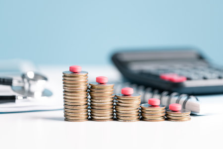 Saving money on health care can be challenging, but with proper insurance, you can manage the cost of medicine and pills while navigating the pharmaceutical business and maintaining your health.の写真素材