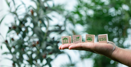 Effective ESG management encompasses environmental responsibility, social equity, and sustainable governance to protect earth and promote eco-friendly practices within framework of modern ecology.の写真素材