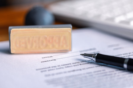 Concept of new service to employee, who, after reading statement and writing her support for...