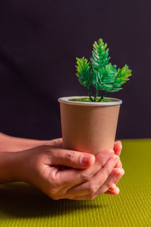 Global movement for environmental protection and conservation aims to preserve earth's eco-friendly, green nature, fostering healthy planet and sustainable ecology lush, grow, harmony, power, safe.の写真素材