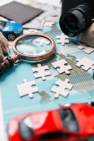 Idea of travel by embodies concept of liberty, as it allows people to take an exotic vacation and experience culture and decoration of distant lands during their trip. search, geography, money, globeの写真素材