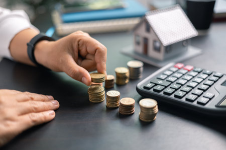 Finance bank tax expense accounting budget money businessman home for Business expense analysis...