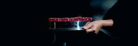 Close up hands pray to with spiritual faith on holy bible in church religion worship prayer ask...
