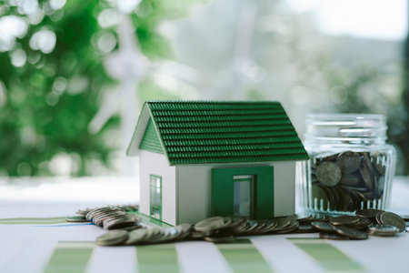 Green tax, bank new concept of green finance to invest in sustainable development projects, fostering social growth and contributing to overall economy financial stability. finance, invest, green.の写真素材